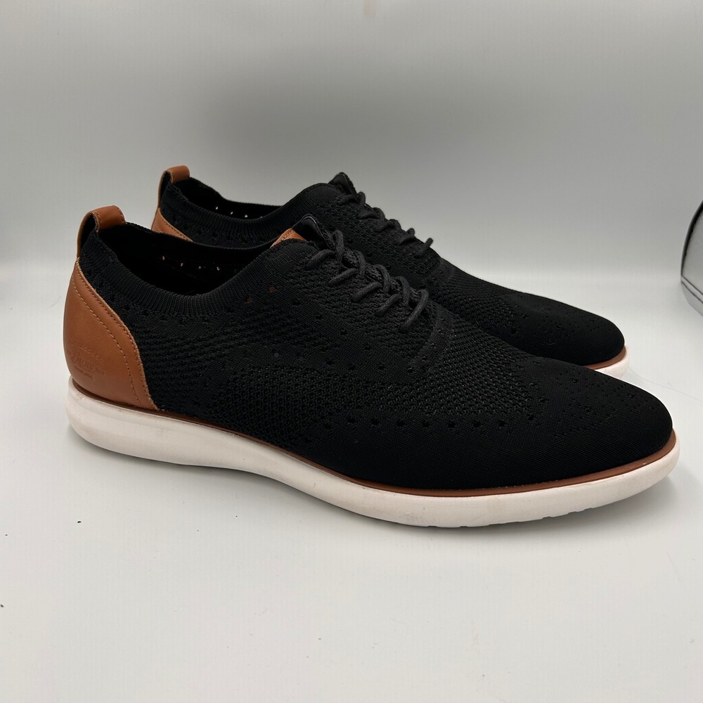 GH Bass Kole‎ Knit Wingtip Oxford Mens 12 Casual Black Brown